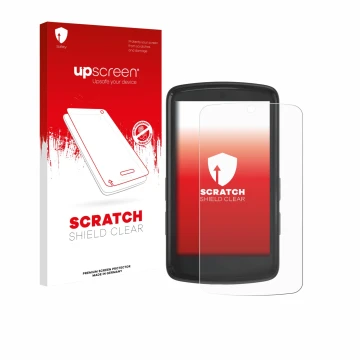 Parte frontale di una confezione del prodotto con il logo del marchio upscreen. Accanto è raffigurato il dispositivo Bryton Ri