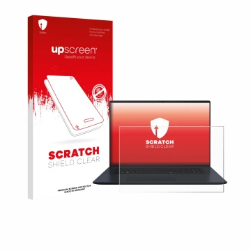 Parte frontale di una confezione del prodotto con il logo del marchio upscreen. Accanto è raffigurato il dispositivo ASUS Vivo