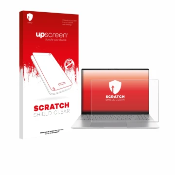 Parte frontale di una confezione del prodotto con il logo del marchio upscreen. Accanto è raffigurato il dispositivo ASUS Vivo