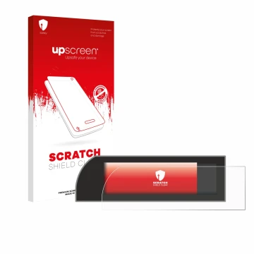 Parte frontale di una confezione del prodotto con il logo del marchio upscreen. Accanto è raffigurato il dispositivo Porsche 9