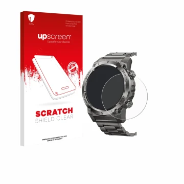 Parte frontale di una confezione del prodotto con il logo del marchio upscreen. Accanto è raffigurato il dispositivo Naixues 5