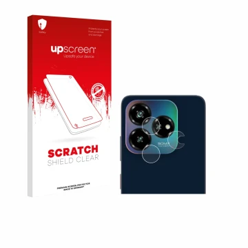 Parte frontale di una confezione del prodotto con il logo del marchio upscreen. Accanto è raffigurato il dispositivo ZTE Blade