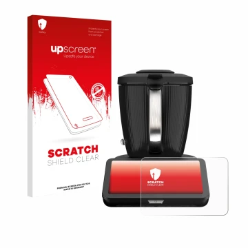 Parte frontale di una confezione del prodotto con il logo del marchio upscreen. Accanto è raffigurato il dispositivo Vorwerk B