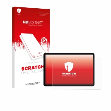 Parte frontale di una confezione del prodotto con il logo del marchio upscreen. Accanto è raffigurato il dispositivo Xiaomi Re