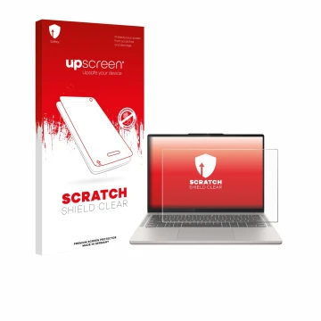 Parte frontale di una confezione del prodotto con il logo del marchio upscreen. Accanto è raffigurato il dispositivo Lenovo Ch