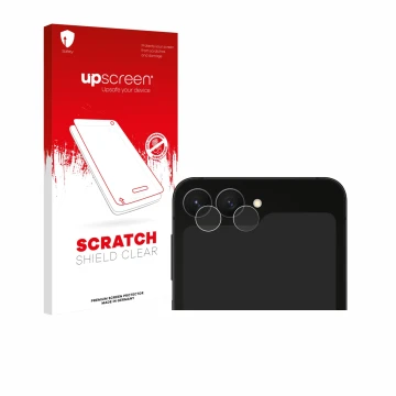 Parte frontale di una confezione del prodotto con il logo del marchio upscreen. Accanto è raffigurato il dispositivo Samsung G