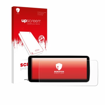 Parte frontale di una confezione del prodotto con il logo del marchio upscreen. Accanto è raffigurato il dispositivo Ninetom C