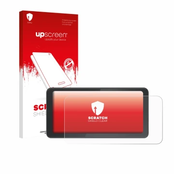 Parte frontale di una confezione del prodotto con il logo del marchio upscreen. Accanto è raffigurato il dispositivo Spedal CL