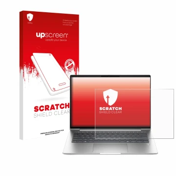 Parte frontale di una confezione del prodotto con il logo del marchio upscreen. Accanto è raffigurato il dispositivo HP ProBoo