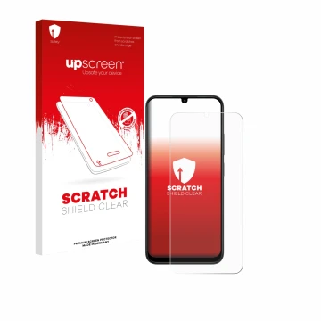 Parte frontale di una confezione del prodotto con il logo del marchio upscreen. Accanto è raffigurato il dispositivo Xiaomi Re
