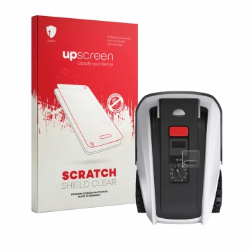 Parte frontale di una confezione del prodotto con il logo del marchio upscreen. Accanto è raffigurato il dispositivo Ecovacs G