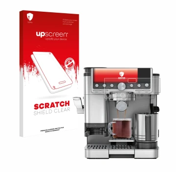 Parte frontale di una confezione del prodotto con il logo del marchio upscreen. Accanto è raffigurato il dispositivo Ninja Lux