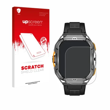 Parte frontale di una confezione del prodotto con il logo del marchio upscreen. Accanto è raffigurato il dispositivo Stahlgear