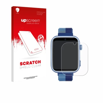 Parte frontale di una confezione del prodotto con il logo del marchio upscreen. Accanto è raffigurato il dispositivo JoJoego 4