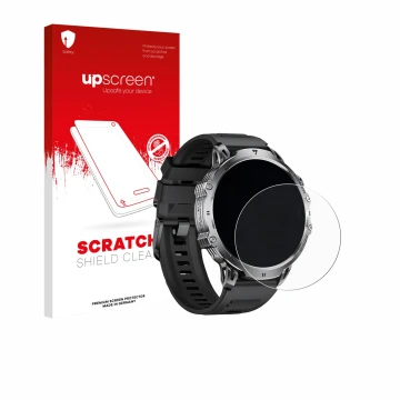 Parte frontale di una confezione del prodotto con il logo del marchio upscreen. Accanto è raffigurato il dispositivo LIGE EF13