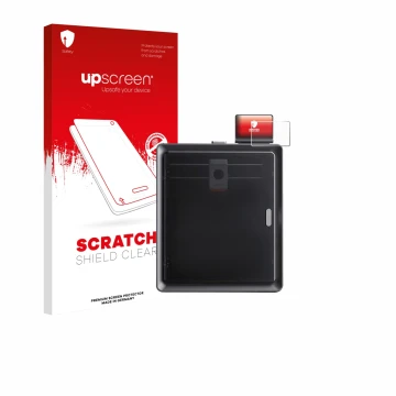 Parte frontale di una confezione del prodotto con il logo del marchio upscreen. Accanto è raffigurato il dispositivo Anycubic 