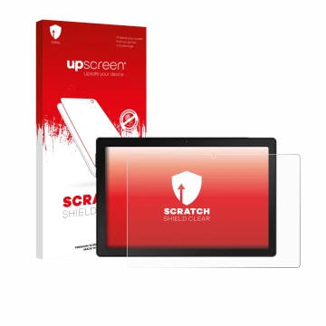Parte frontale di una confezione del prodotto con il logo del marchio upscreen. Accanto è raffigurato il dispositivo MUISOO A1