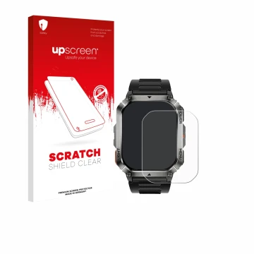 Parte frontale di una confezione del prodotto con il logo del marchio upscreen. Accanto è raffigurato il dispositivo Iowodo W7