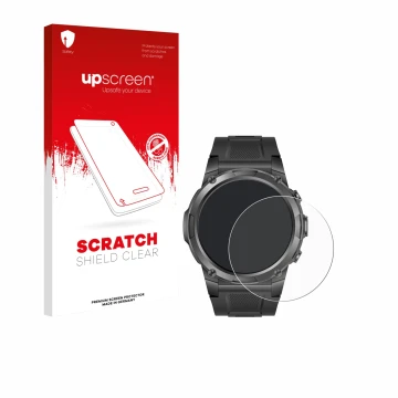 Parte frontale di una confezione del prodotto con il logo del marchio upscreen. Accanto è raffigurato il dispositivo Gard Pro 