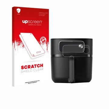 Parte frontale di una confezione del prodotto con il logo del marchio upscreen. Accanto è raffigurato il dispositivo Philips A