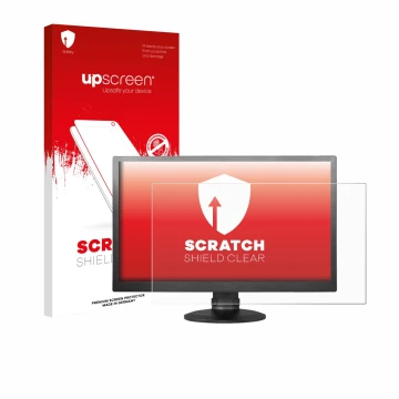 Parte frontale di una confezione del prodotto con il logo del marchio upscreen. Accanto è raffigurato il dispositivo AOC I2475