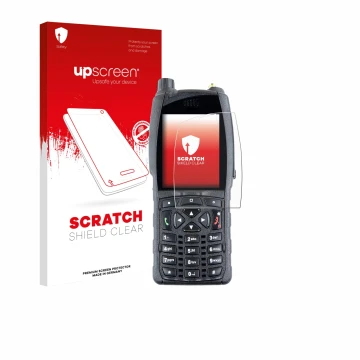 Parte frontale di una confezione del prodotto con il logo del marchio upscreen. Accanto è raffigurato il dispositivo Sepura SC