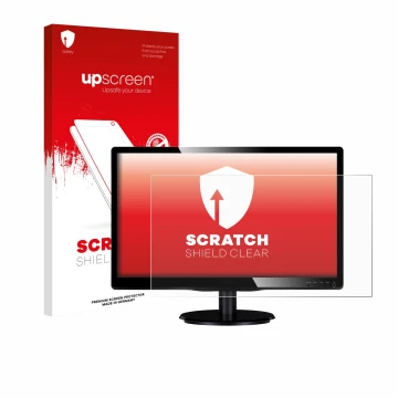 Parte frontale di una confezione del prodotto con il logo del marchio upscreen. Accanto è raffigurato il dispositivo Philips 2