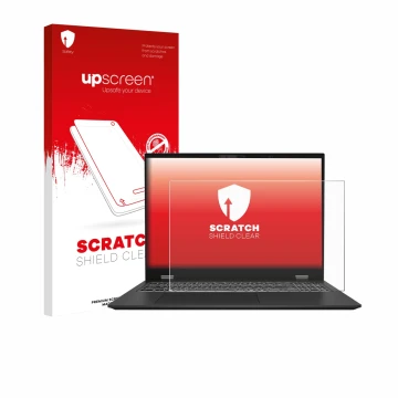 Parte frontale di una confezione del prodotto con il logo del marchio upscreen. Accanto è raffigurato il dispositivo MSI Prest