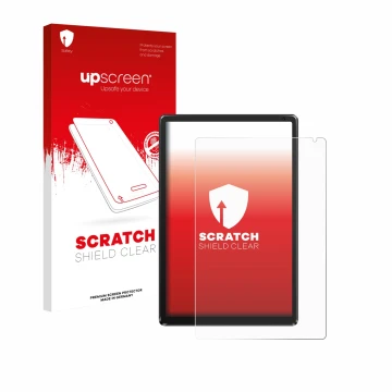 Parte frontale di una confezione del prodotto con il logo del marchio upscreen. Accanto è raffigurato il dispositivo Whitedeer