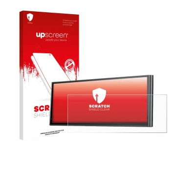 Parte frontale di una confezione del prodotto con il logo del marchio upscreen. Accanto è raffigurato il dispositivo Krunia 9.
