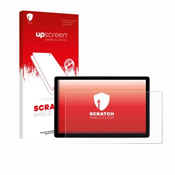 Parte frontale di una confezione del prodotto con il logo del marchio upscreen. Accanto è raffigurato il dispositivo Skoda Elr