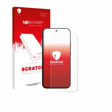 Parte frontale di una confezione del prodotto con il logo del marchio upscreen. Accanto è raffigurato il dispositivo Xiaomi Re