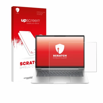 Parte frontale di una confezione del prodotto con il logo del marchio upscreen. Accanto è raffigurato il dispositivo HP ProBoo