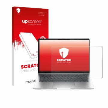 Parte frontale di una confezione del prodotto con il logo del marchio upscreen. Accanto è raffigurato il dispositivo HP ProBoo