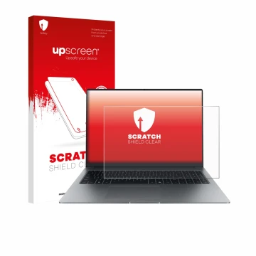 Parte frontale di una confezione del prodotto con il logo del marchio upscreen. Accanto è raffigurato il dispositivo Honor Mag