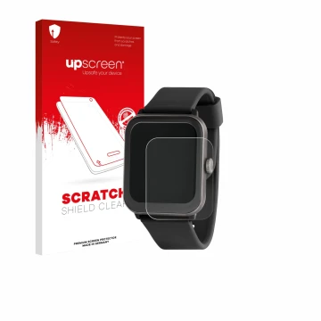 Parte frontale di una confezione del prodotto con il logo del marchio upscreen. Accanto è raffigurato il dispositivo Sector Sm