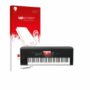 Parte frontale di una confezione del prodotto con il logo del marchio upscreen. Accanto è raffigurato il dispositivo KORG Naut