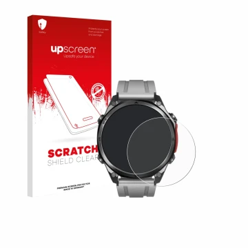 Parte frontale di una confezione del prodotto con il logo del marchio upscreen. Accanto è raffigurato il dispositivo Doogee An