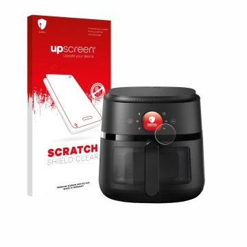 Parte frontale di una confezione del prodotto con il logo del marchio upscreen. Accanto è raffigurato il dispositivo Philips A