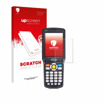 Parte frontale di una confezione del prodotto con il logo del marchio upscreen. Accanto è raffigurato il dispositivo Unitech H