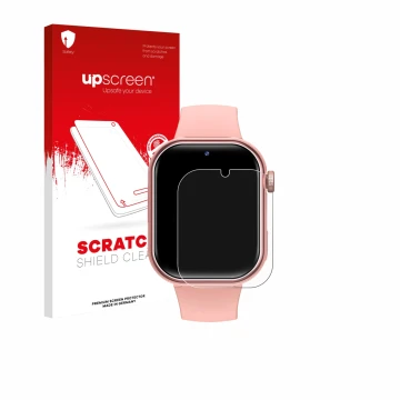 Parte frontale di una confezione del prodotto con il logo del marchio upscreen. Accanto è raffigurato il dispositivo Naixues K