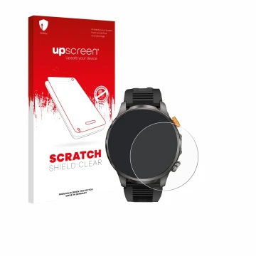 Parte frontale di una confezione del prodotto con il logo del marchio upscreen. Accanto è raffigurato il dispositivo Naixues A