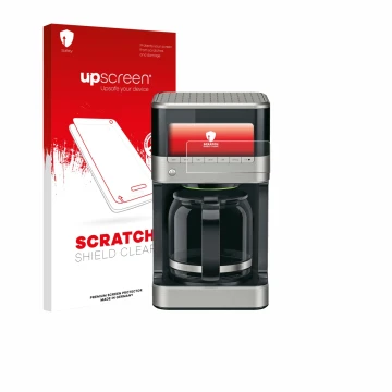 Parte frontale di una confezione del prodotto con il logo del marchio upscreen. Accanto è raffigurato il dispositivo Braun Pur