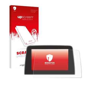 Parte frontale di una confezione del prodotto con il logo del marchio upscreen. Accanto è raffigurato il dispositivo Ford Puma