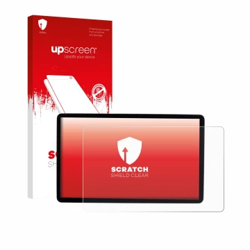 Parte frontale di una confezione del prodotto con il logo del marchio upscreen. Accanto è raffigurato il dispositivo MG S5 EV 