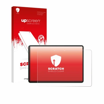 Parte frontale di una confezione del prodotto con il logo del marchio upscreen. Accanto è raffigurato il dispositivo Huawei Ma