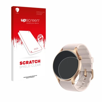 Parte frontale di una confezione del prodotto con il logo del marchio upscreen. Accanto è raffigurato il dispositivo aeac AR01
