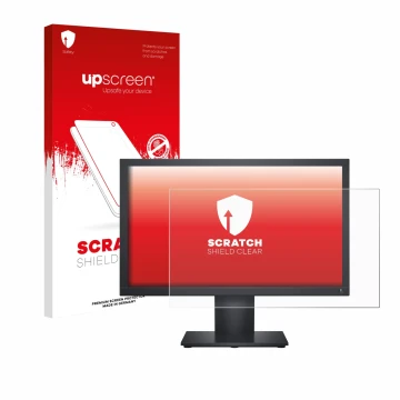 Parte frontale di una confezione del prodotto con il logo del marchio upscreen. Accanto è raffigurato il dispositivo Dell E192