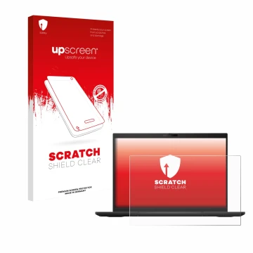 Parte frontale di una confezione del prodotto con il logo del marchio upscreen. Accanto è raffigurato il dispositivo ASUS Expe