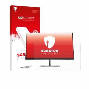 Parte frontale di una confezione del prodotto con il logo del marchio upscreen. Accanto è raffigurato il dispositivo HP Serie 